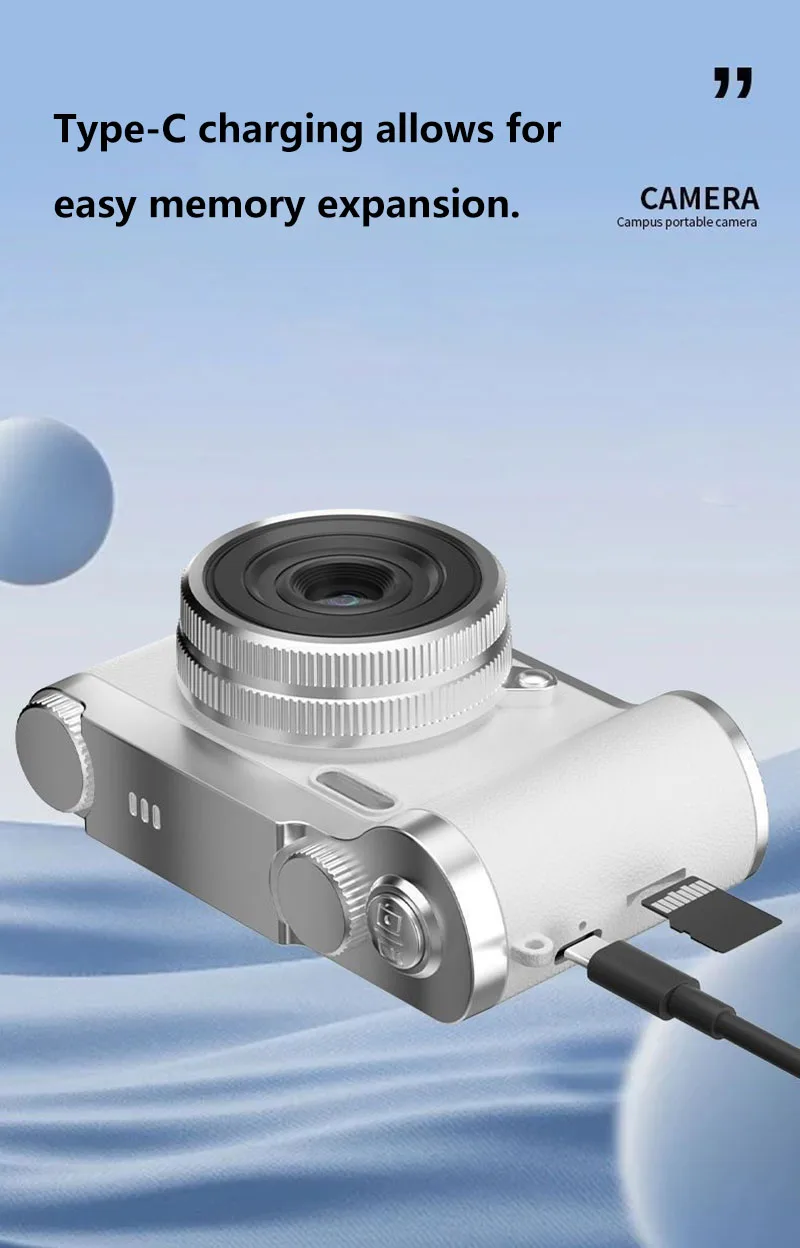 Digital 4k Ccd Camera 5mp Vintage Camcorder With 8x Zoom For Kids_voghion.com