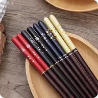 4 pary/vanzlife chińskie pałeczki wiśniowe drewniane patyczki szpiczaste domowe zastawa stołowa długie bez poślizgu pałeczki do sushi 3