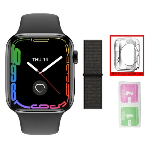 MT8 Smart Watch Bluetooth Call Smartwatch 1.95 Inch Screen Heart Rate Blood Oxygen DIY Dials Support QI Charger PK  IWO 15