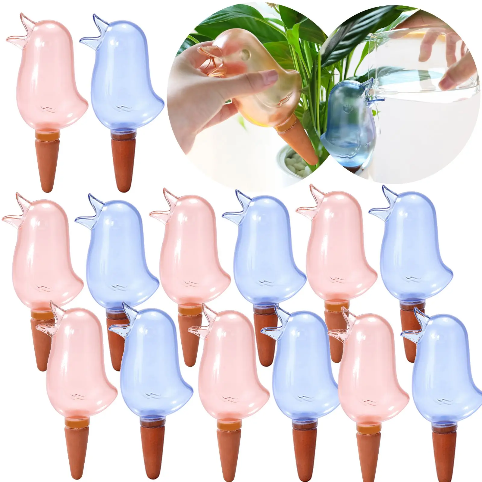 5-2PC Automatic Dripper PVC Self Watering Drips Plastic Bird Shaped Watering Tool Lightweight Irrigation System for Home Garden plant waterer plants irrigation kits drip irrigation kits self watering drippers garden irrigation kits drip irrigation tool garden tools