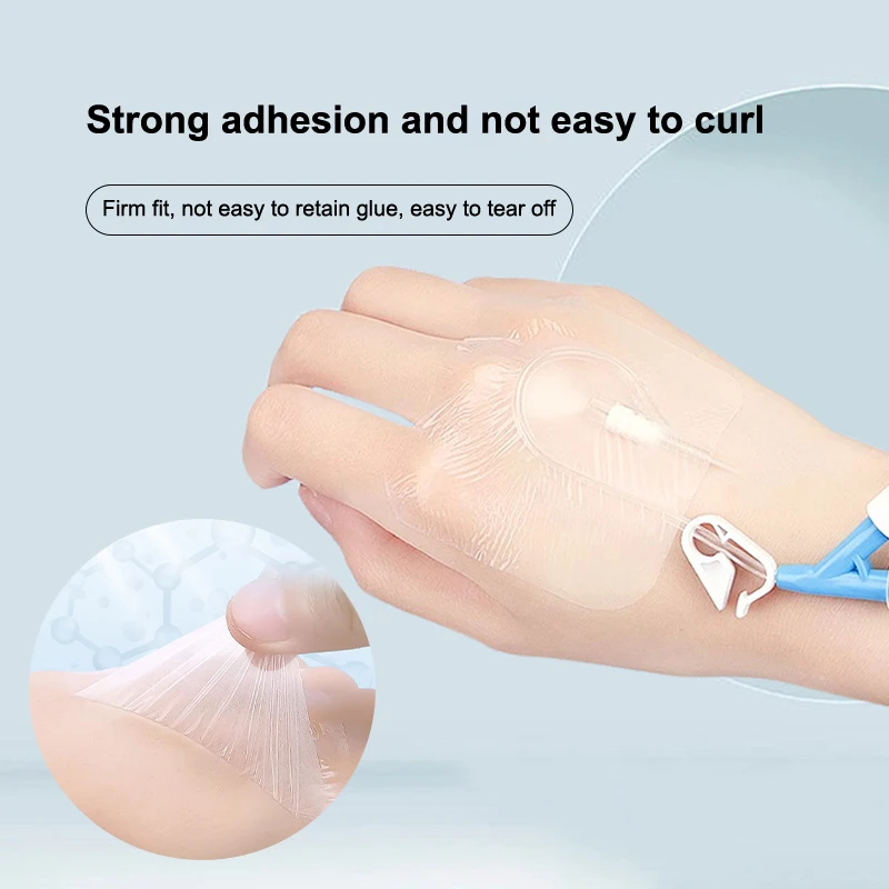 1/5Pcs Medical Waterproof Wound Dressing PU Film Breathable Sterile Cannula Infusion Indwelling Needle Fixation Sticker