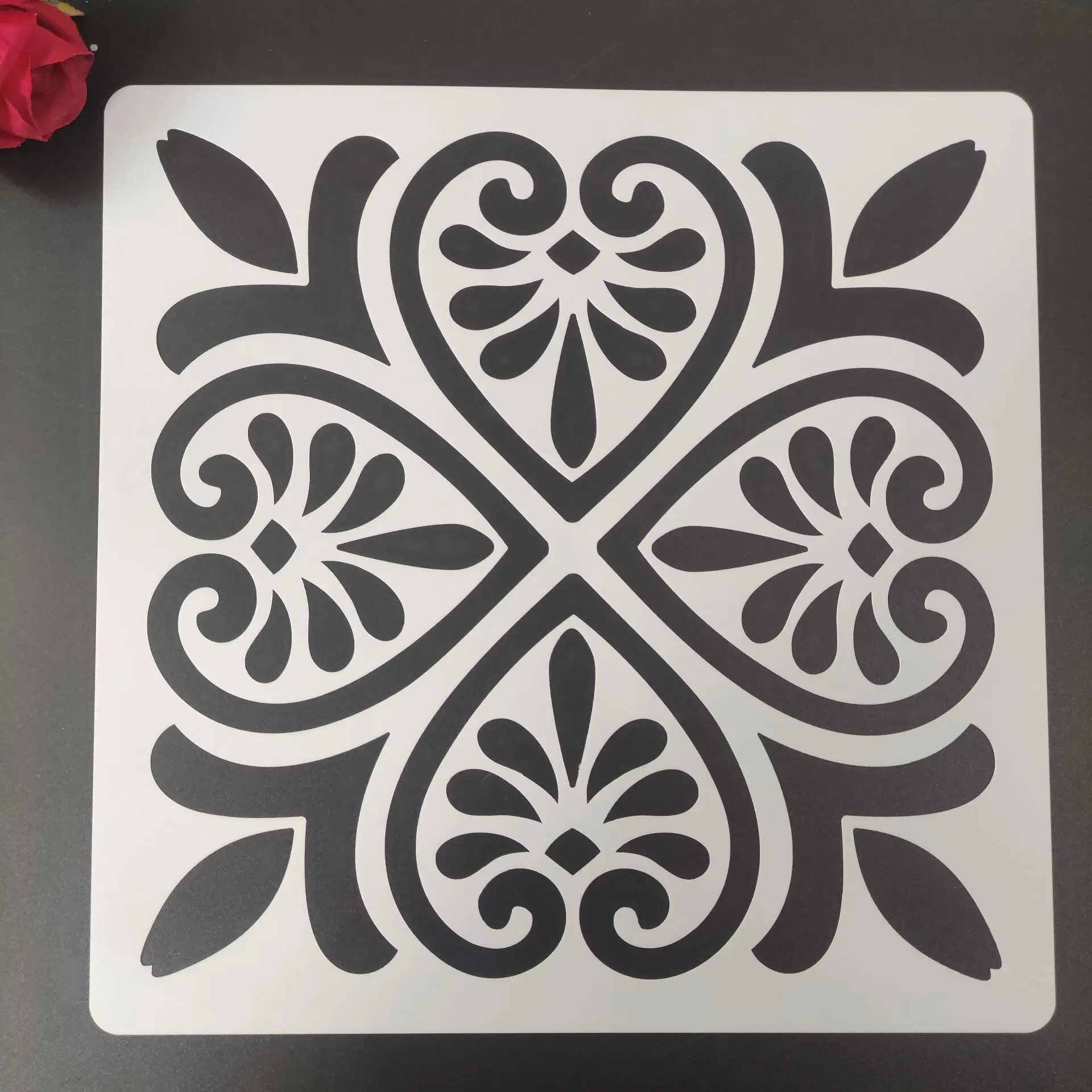 

30 * 30cm DIY reusable molds laser cut painting stencils floor tile fabric wall mold furniture mandala painting stencils N30