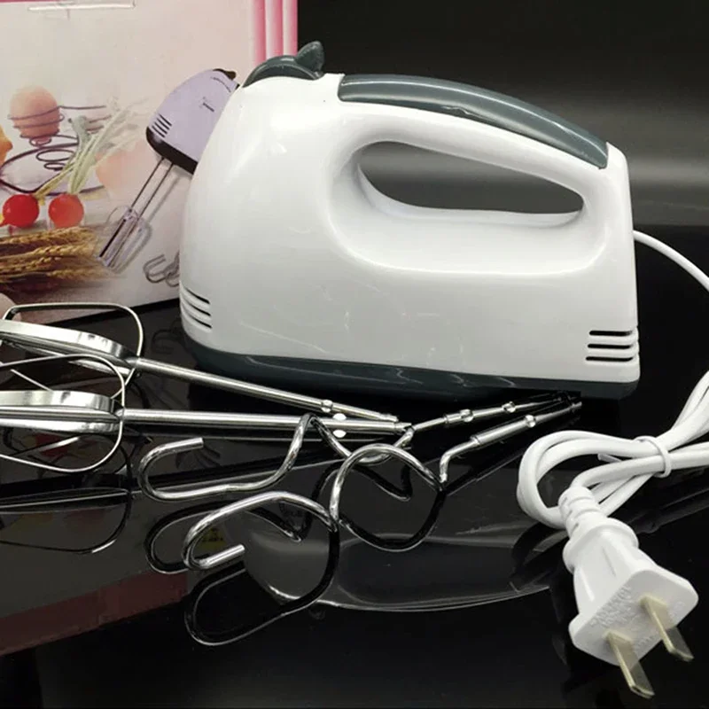 Food Mixer Electric Whisk Handheld Electric Whisk Electric Blender Dough Whisk 7 Speed Dough Hand Mini Mixer Food Blender Multifunctional Food Processor Kitchen Mini Electric Manual Cooking Tools