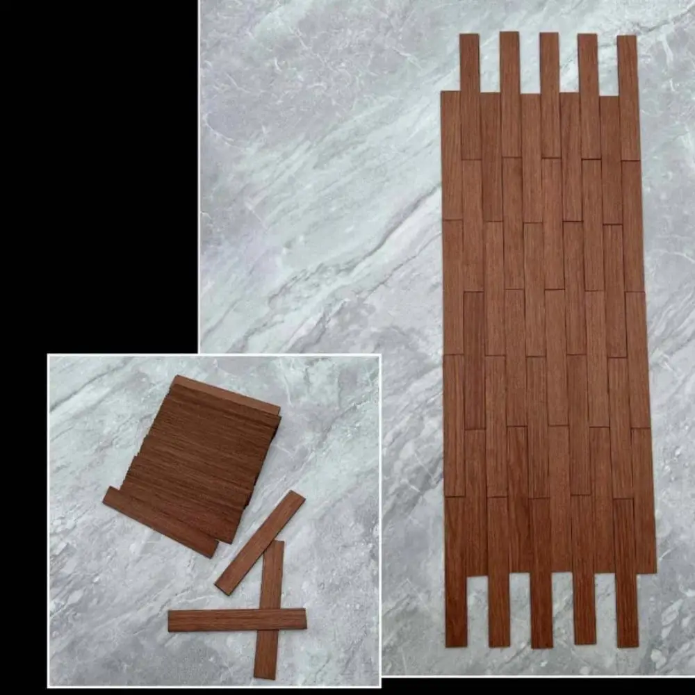 10개 미니어처 인형집 바닥판 PVC 다채로운 인형집 바닥 타일 10*1.5cm 가구 벽 바닥 장식