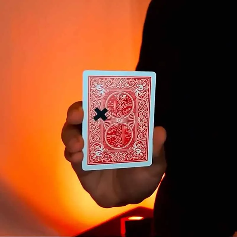 X Mark Transmission Gimmick Illusions Magic Tricks Card Magic Props