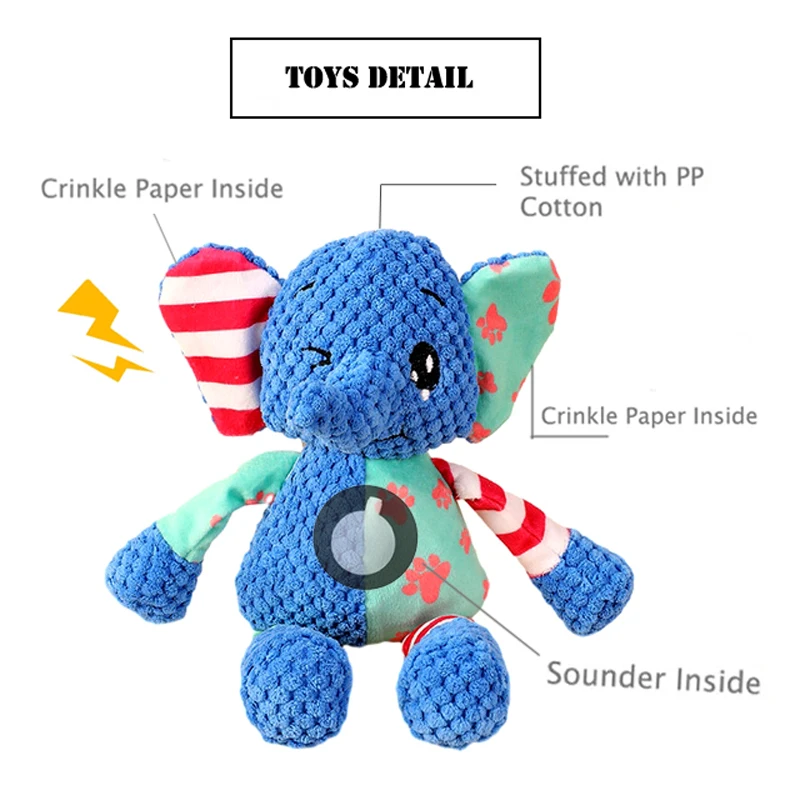 Cute Plush Toys Animal Shaped Dog Chew Squeaky Toys Whistling Involved Funny Pets Interactive Teeth Cleaning Toys Supplies 4