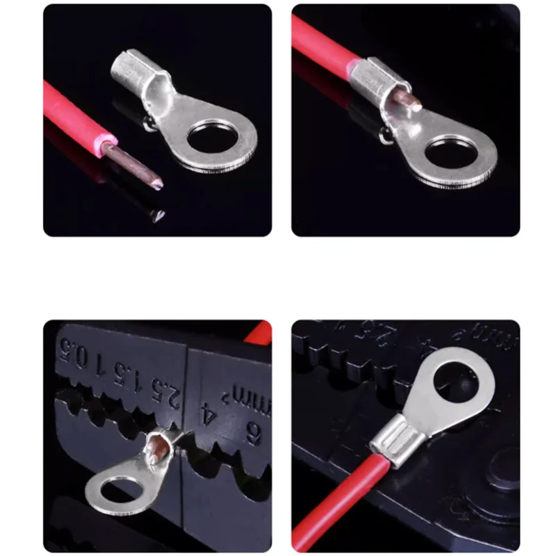 Boxed Crimp Terminal Electrical Connector U/O Shaped Splicing Termination 2.8/4.8/6.3mm Wire Connector Cable Termination Pliers