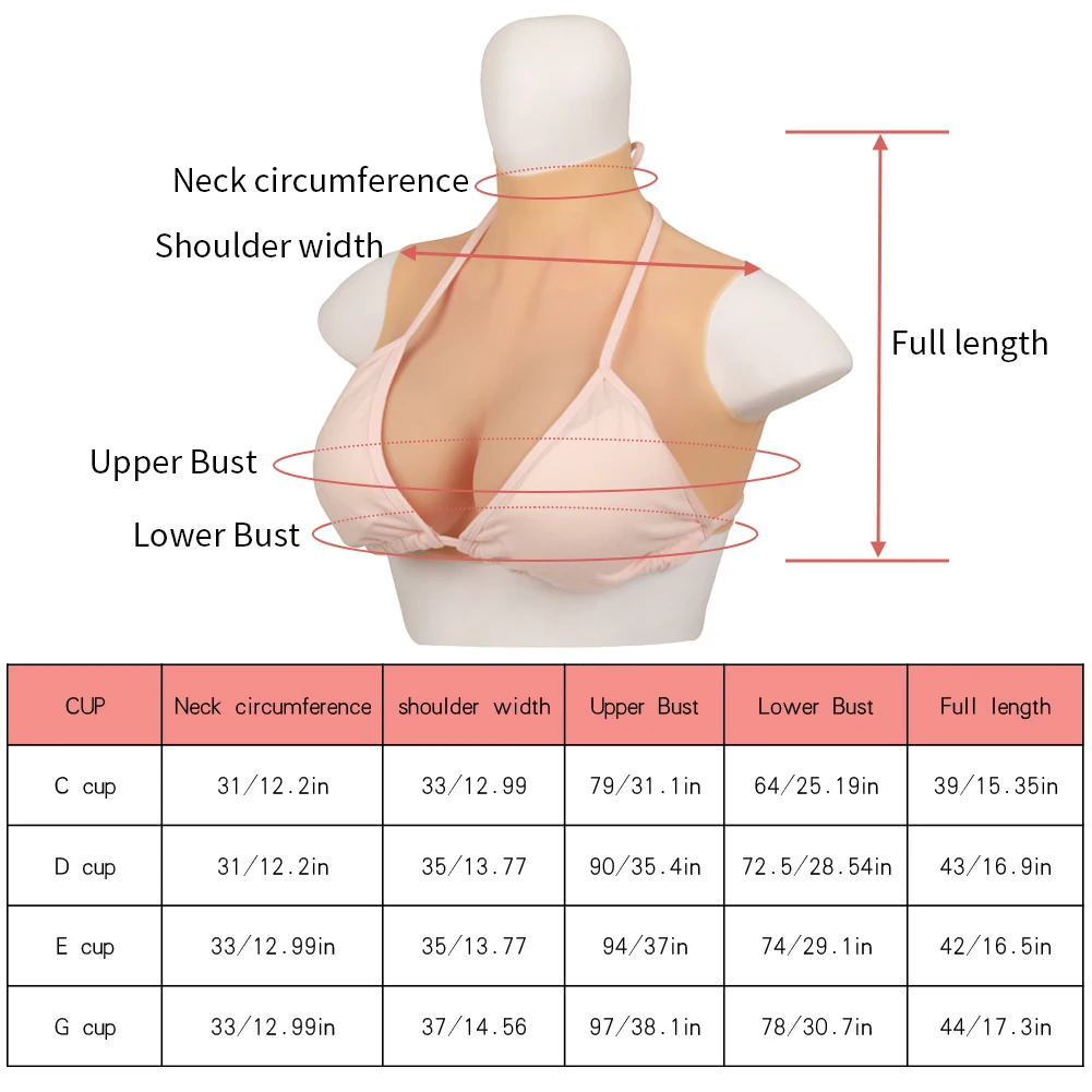 Realistic Silicone Breast Forms Fake Boobs Breast Plates Round neck silicone filled boobs Live Props big chest cosplay coser silicone breast forms