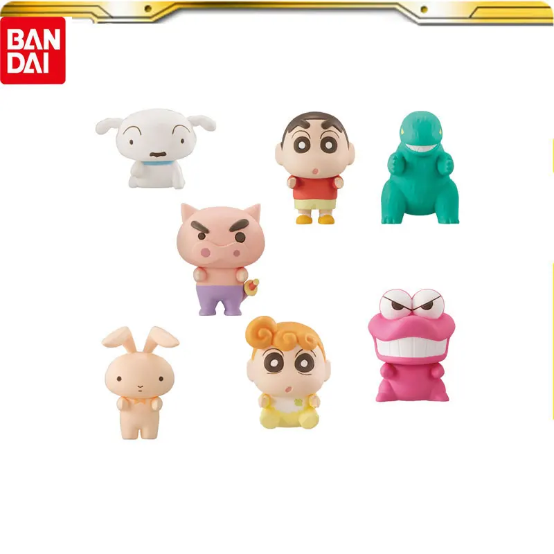 

Crayon Shin-chan Nohara Shiro Queuing Full Range Miniature Ornaments Cute Action Figures PVC Collectible Model Gashapon Toys