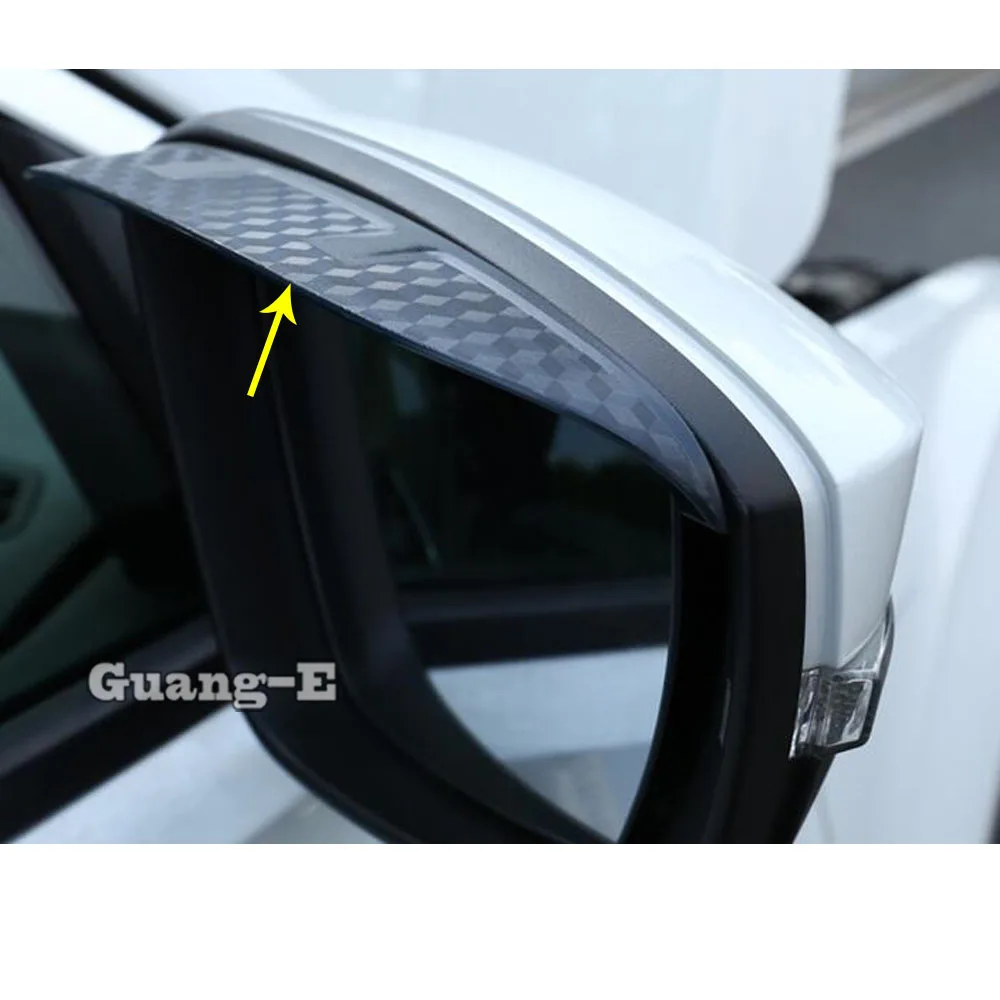 

For Toyota RAV4 2019 2020 2021 2022 2023 Car Rear View Side Glass Mirror Trim Frame Rain Shield Sun Visor Shade Eyebrow 2PCs