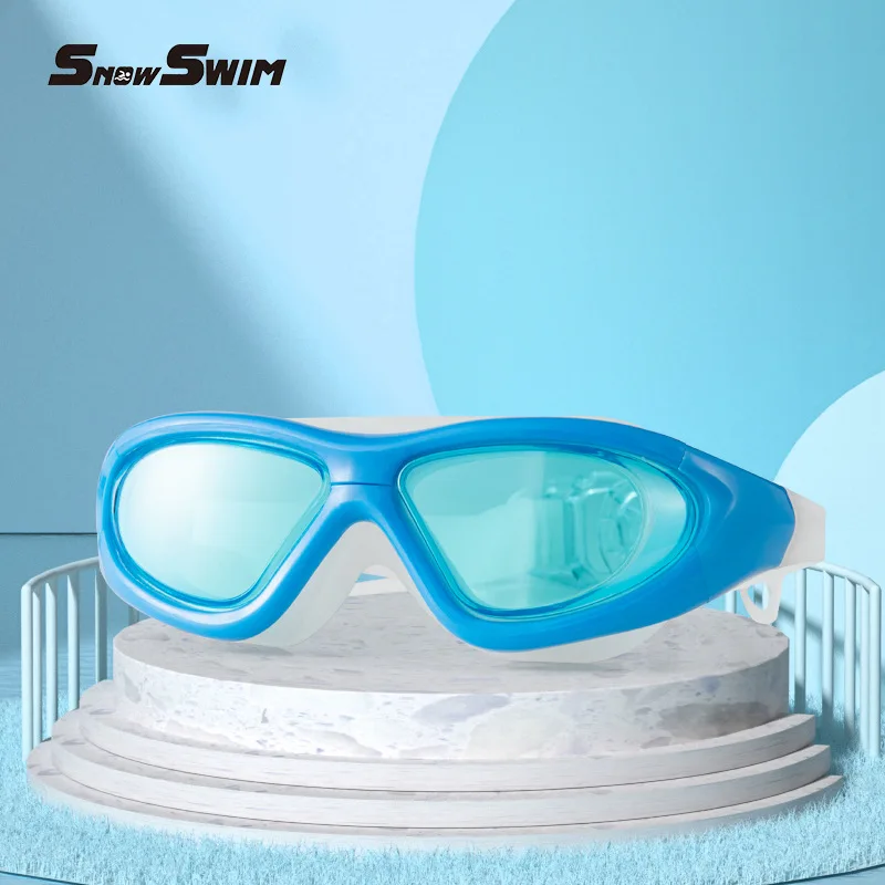 New Adult Large Frame Myopia Swimming Goggles Silicone Waterproof  Anti-fog Swim Goggles Men Swimming Glasses 3