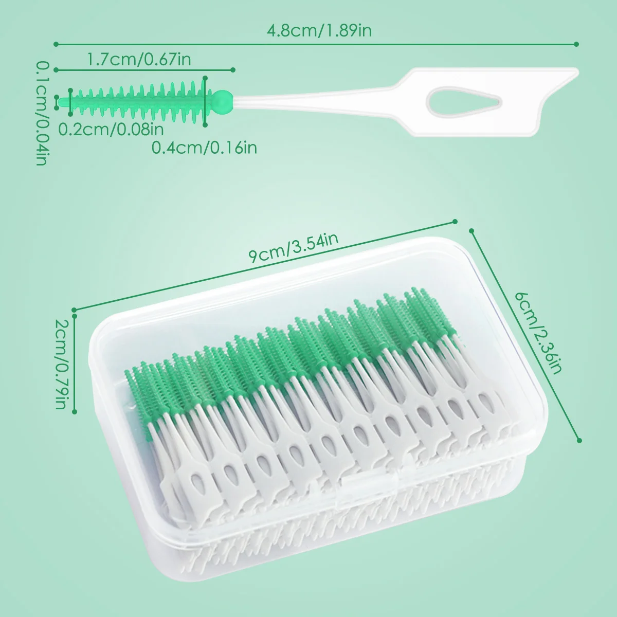 160Pcs Interdental Brush Toothpick Soft Silicone Tooth Picks Comfy Dental Tooth Cleaning Tool Floss Stick Ultra Tight Bristles