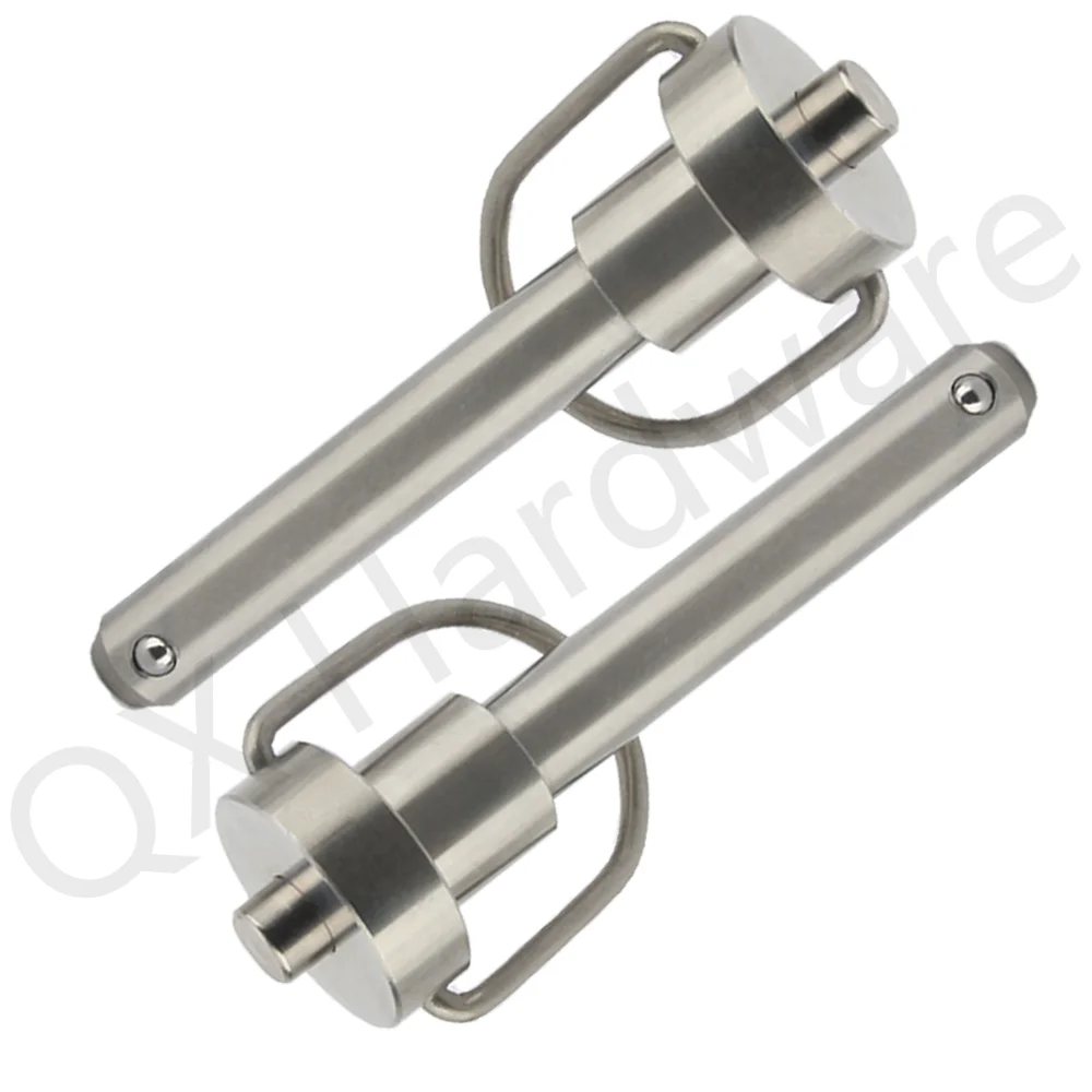 QX112 팩토리 아울렛 스테인레스 스틸 퀵 릴리스 핀 길이 10  100mm 찾기 용 링 핸들이있는 고품질 볼 잠금 핀