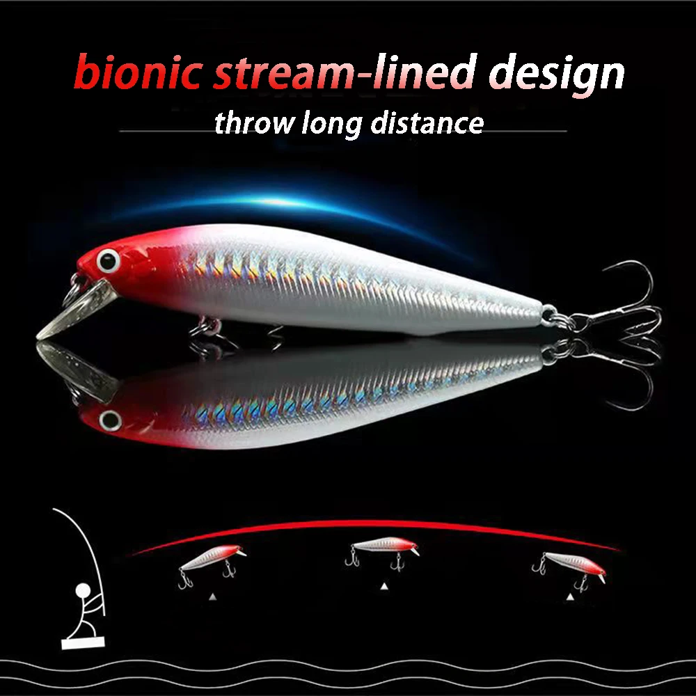 Isca  MINNOW de pesca , equipamento com sistema de equilíbrio de gravidade profissional , profunda  profunda, 5-14g