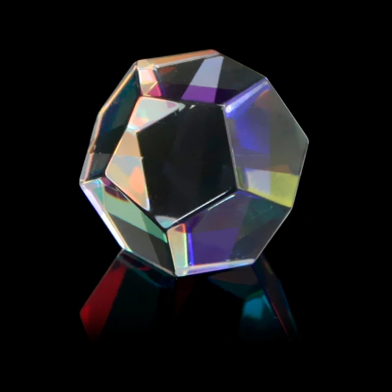 

Rainbow Optical Glass Prism 24MM Multi-faceted Bright Light Combine Physics