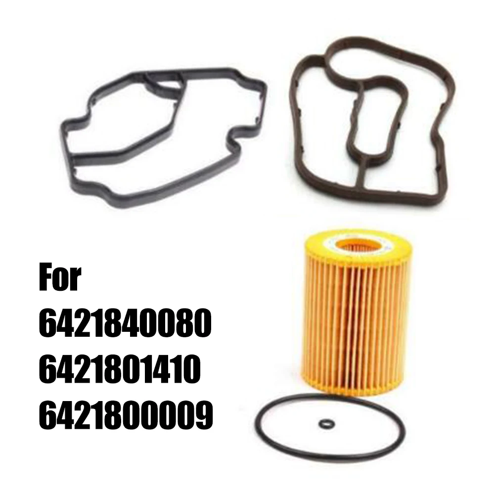 3Pcs Oil Filter & Housing Gasket Kit Fits For Mercedes Sprinter GL350 6421801410 Auto Rdirect Replacement Parts
