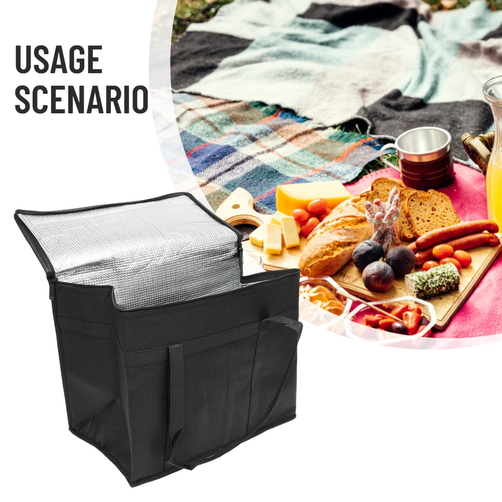 

Portable Insulated Reusable Grocery Bag Thermal Cooler Food Picnic Bag Tote Bags Outdoor Camping Hiking Food Delivery Bags