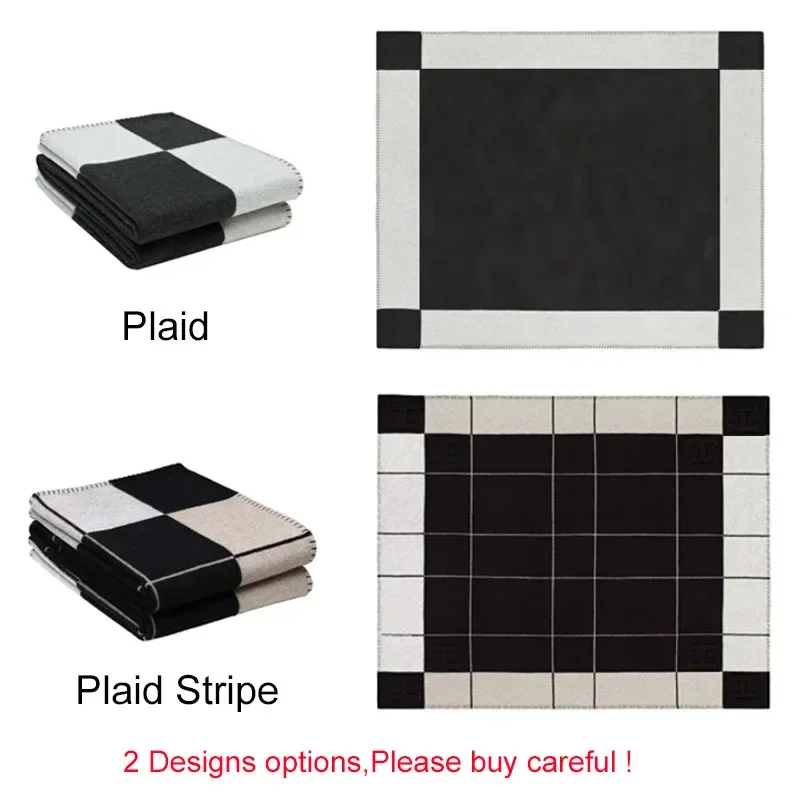 130x170cm Plaid Cashmere Blanket Super Soft Wool Scarf Shawl Winter Warm Luxury Plush Sofa Bed Fleece Knitted Throw Cape Blanket 4