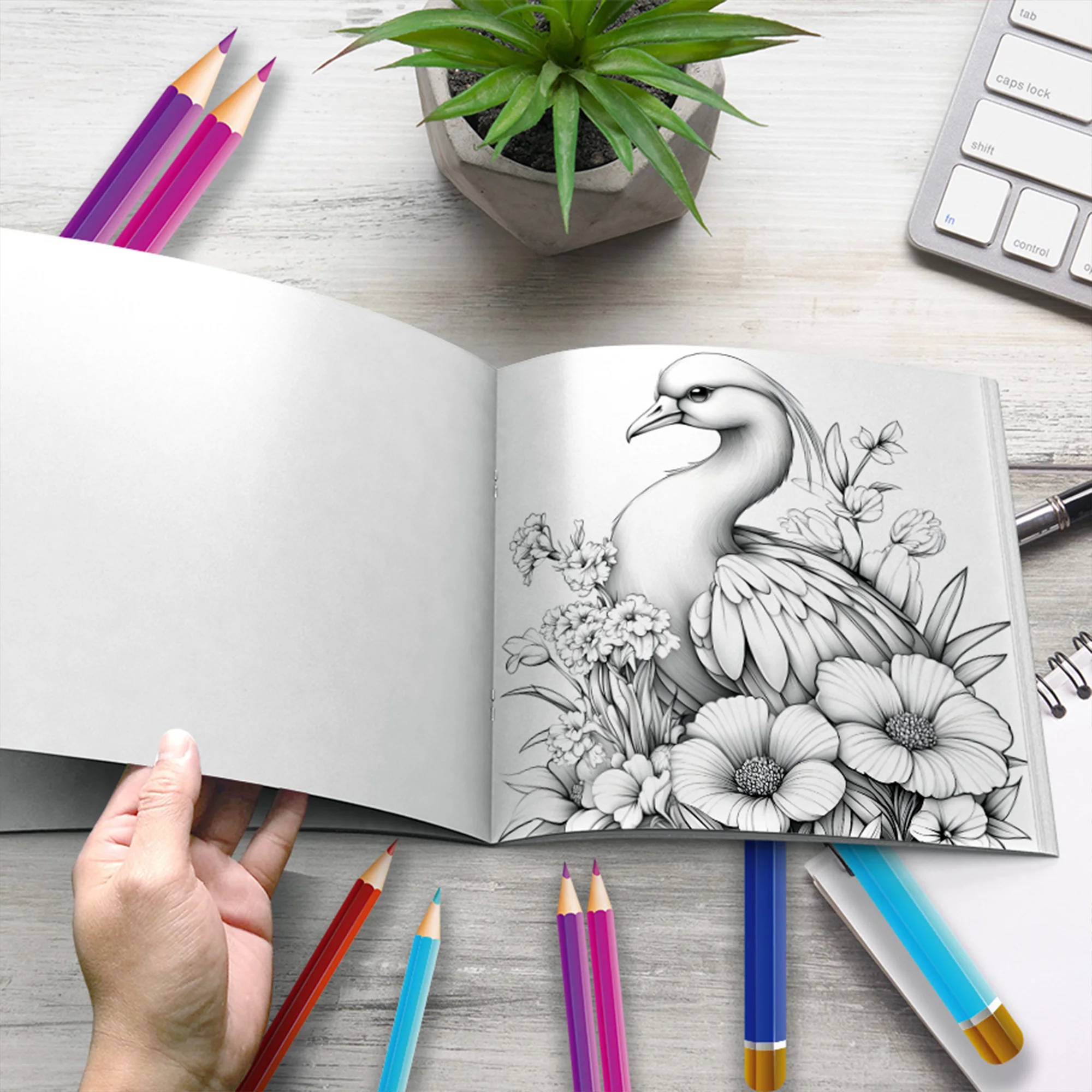 Animal World Colouring Book Adult Picture Book Original Design 3