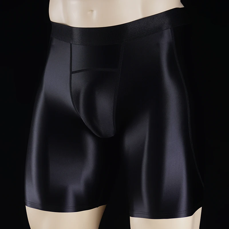 U convex Sexy Men's Boxers soft Underwearl Panties men oily underwear Breathable Pouch Long Leg Underpants Male Boxershorts