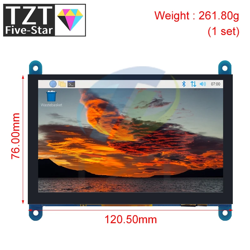 TZT ޴  HDMI 800x480  ġ ũ LCD ÷,   4 3B +/ PC/ٳ /ESP32 , 5 ġ