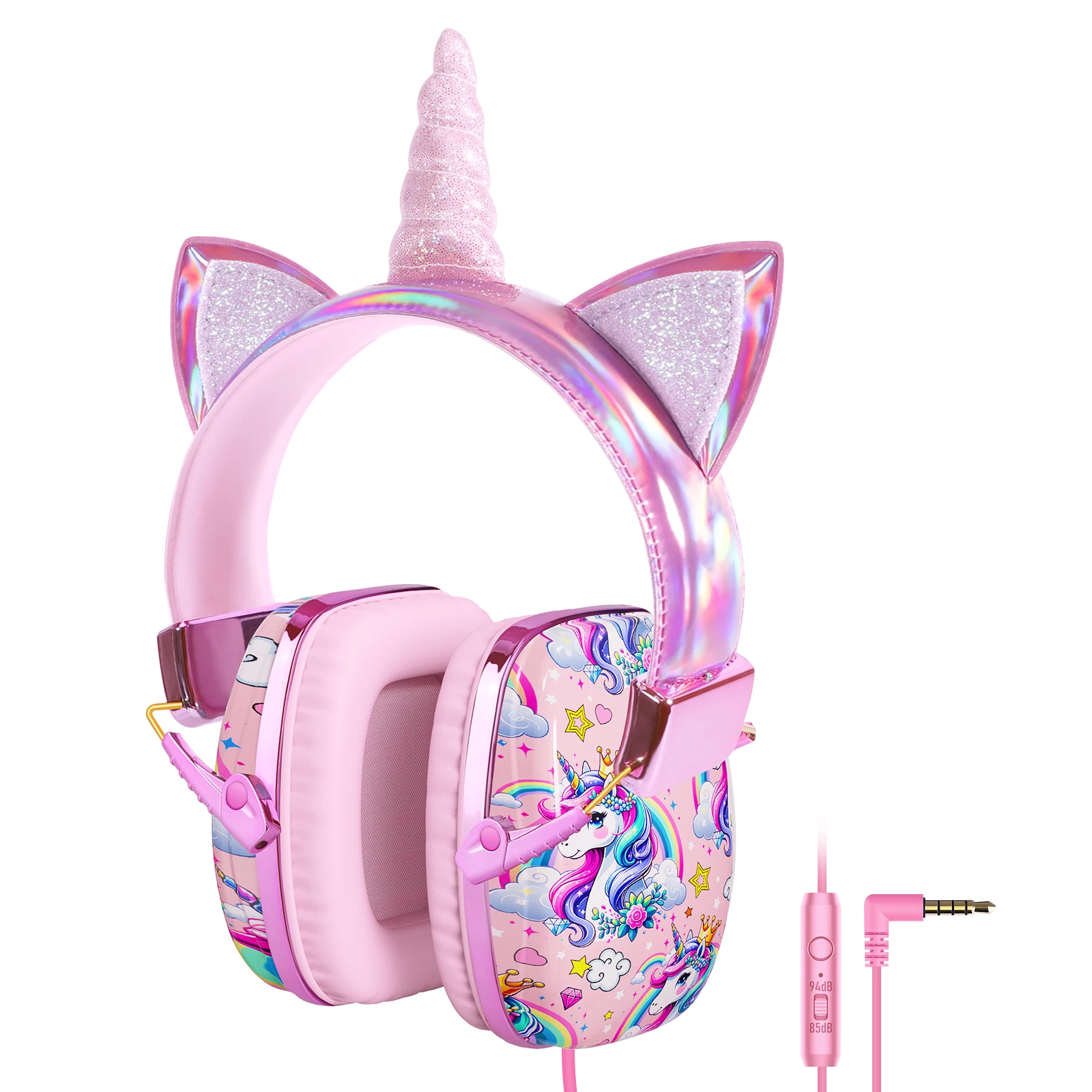 Kids Dinosaur Unicorn Headphones for iPad for Gaming Over