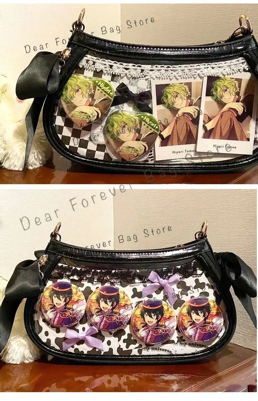 Y2k Nette Frauen Unterarm Tasche Mode Süße Ita Tasche Lolita Mädchen Transparent Pocke DIY Display Schulter Tasche Mode Handtasche Geldbörsen – Detail 16