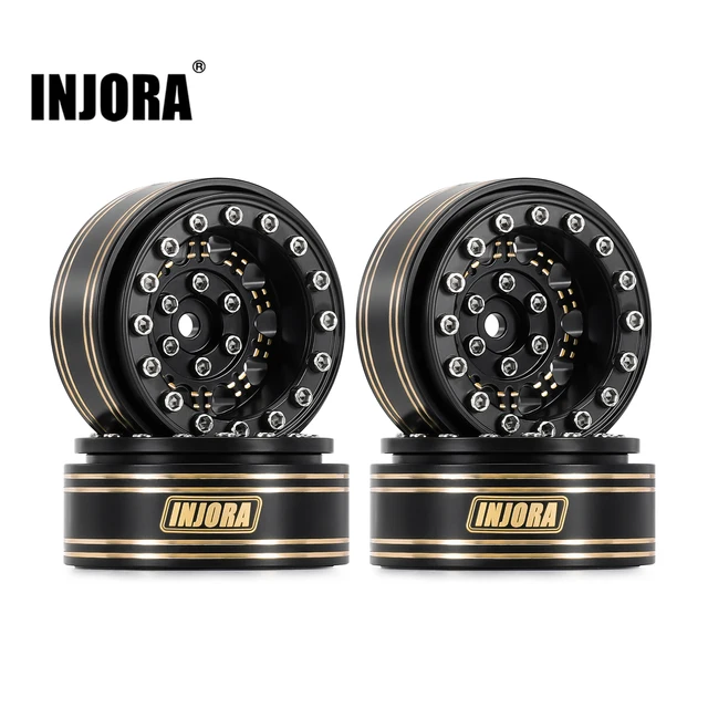 INJORA クローラー用　ビートロックホイール、真鍮リングセット　1.9 INJORA クローラー用 ビートロックホイール、真鍮リングセット