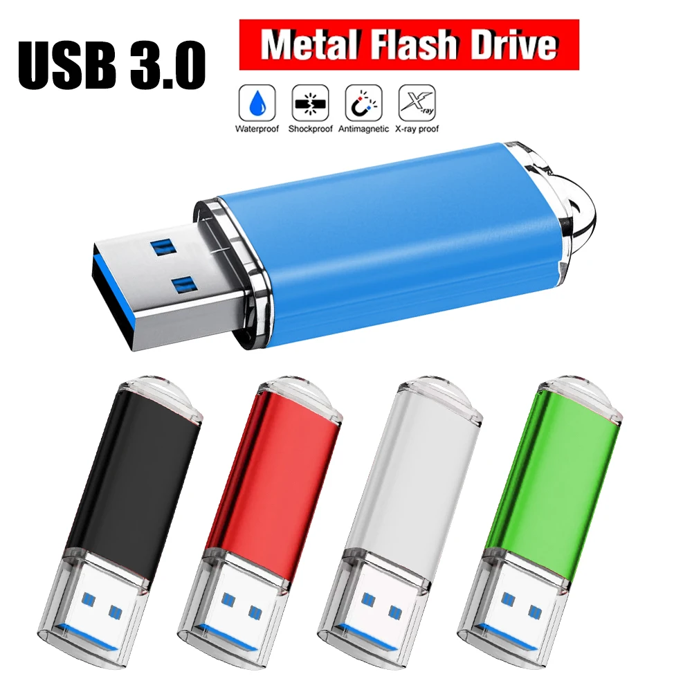 1개 프로모션 메탈 USB 플래시 드라이브 USB 3.0 고속 펜 드라이브 128G..