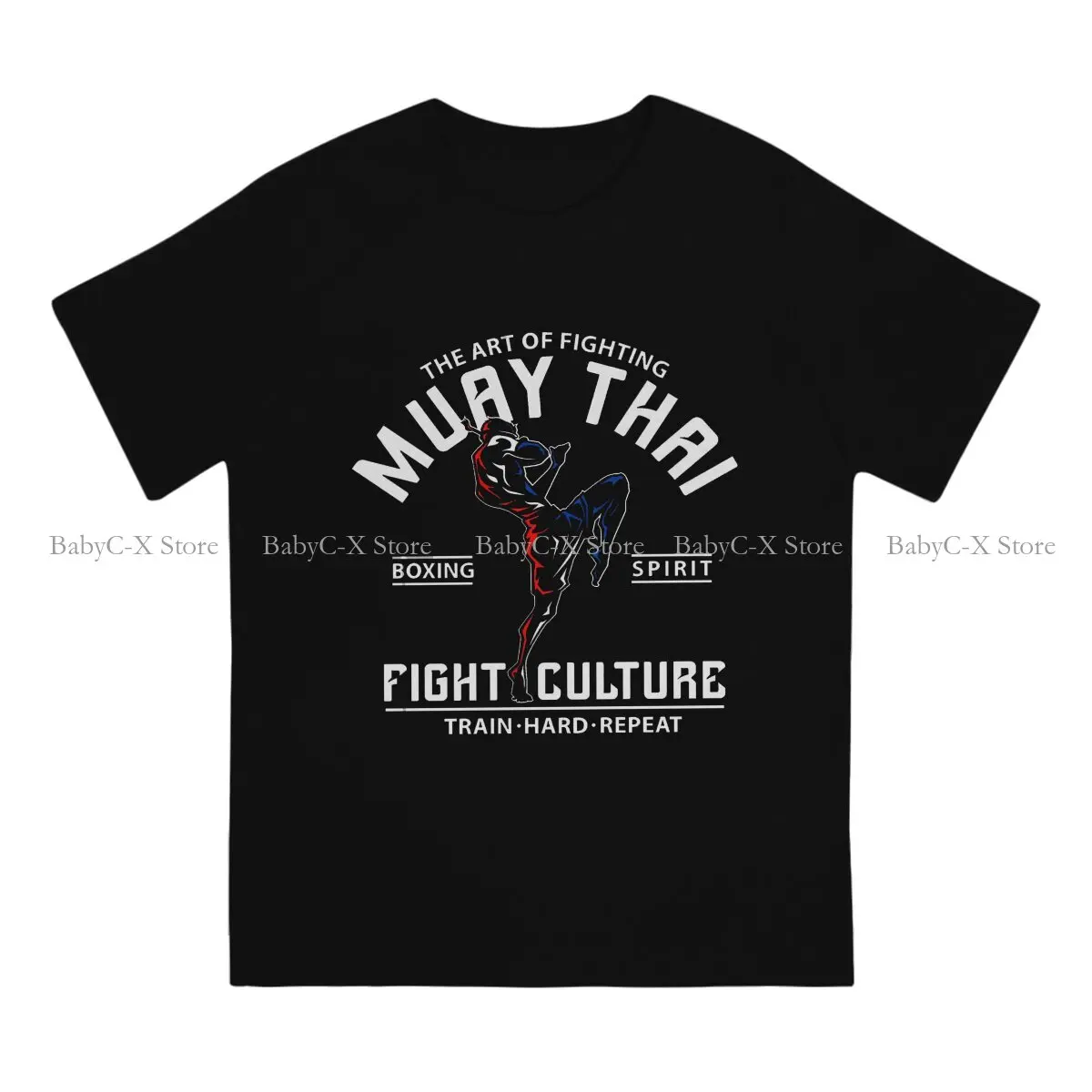 Kickboxing Martial Arts Retro Design Graphic TShirt Muay Thai Boxing Box Printing Streetwear Leisure T Shirt Male Polyester