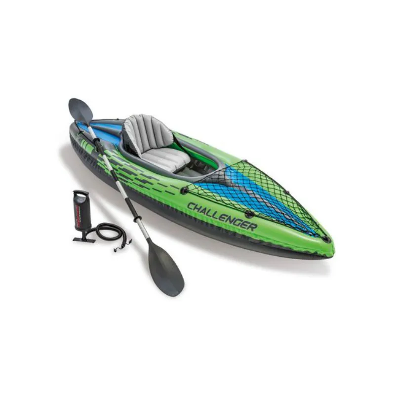Intex 68305 Kayak gonflable pour enfants facile à installer Caiaques gonflable Pvc vert Kayak bateau gonflable pédale entraînement