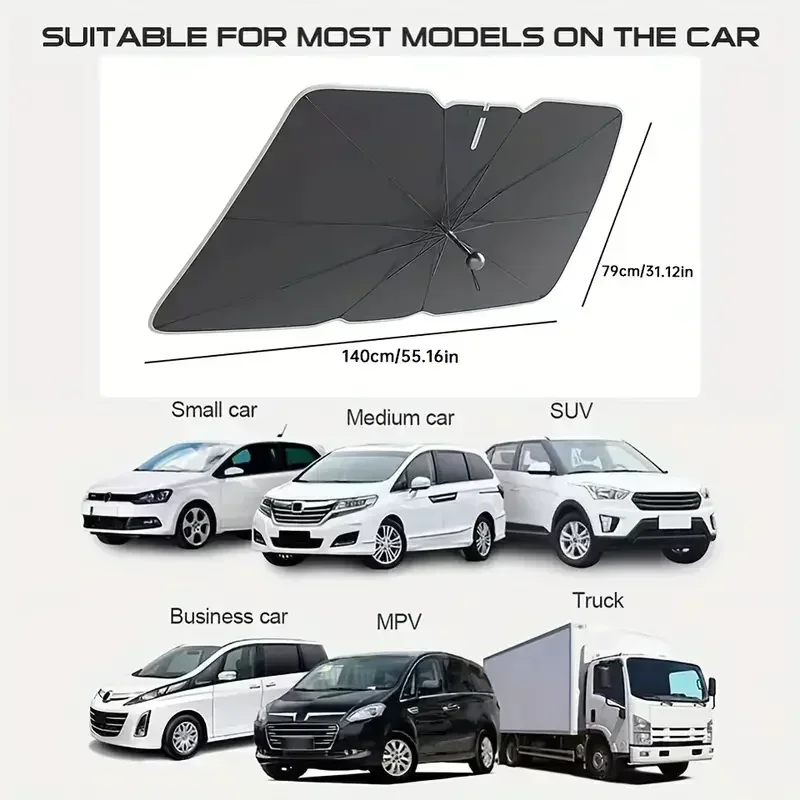 Retractable Anti Uv Protection Car Umbrella Foldable Front Window Windshield Sun Shade Sunshade for Car