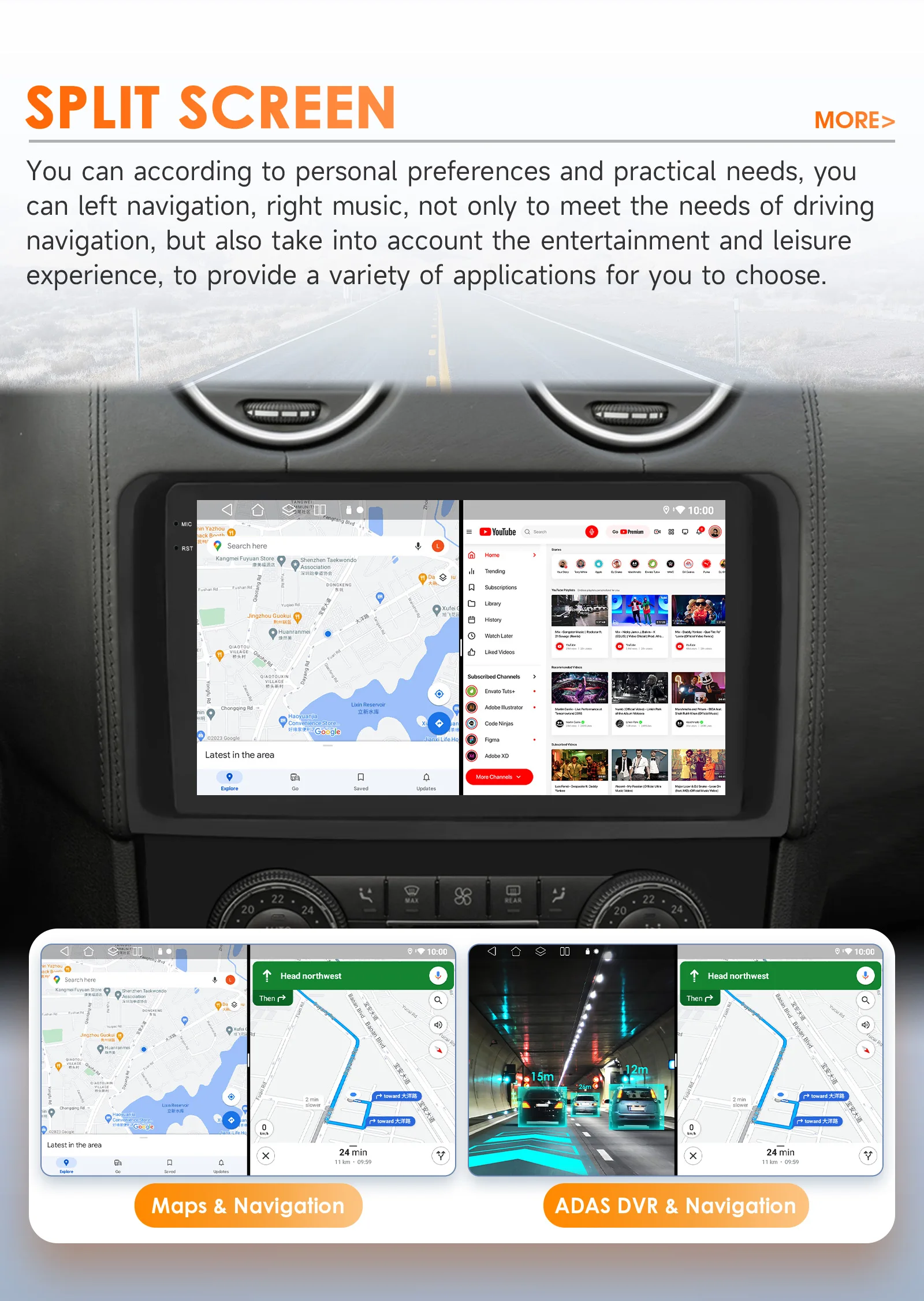 Hizpo Auto Stereo Empfänger Für Mercedes Benz M-Klasse W164 GL-Klasse X164 ML GL Drahtlose CarPlay Android Auto keine 2 din 2din DVD RDS – Detail 35