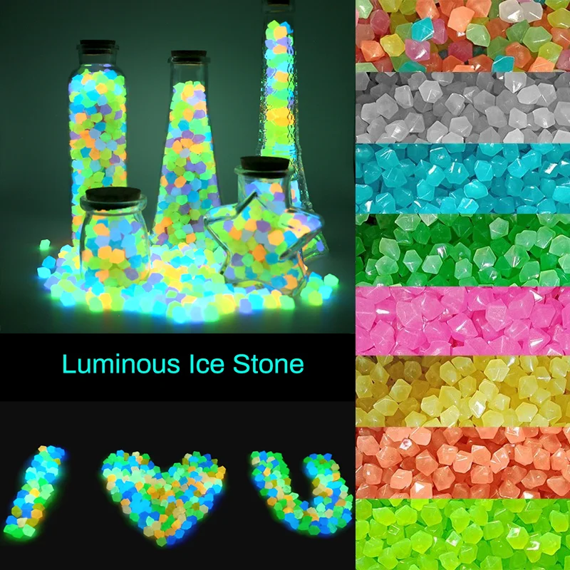 Description Picture 2 of item50/100/200Pcs Garden Decoration Pebbles Luminous Stone Glow In Dark Decorative Pebbles Outdoor Fish Tank Aquarium Decoration
