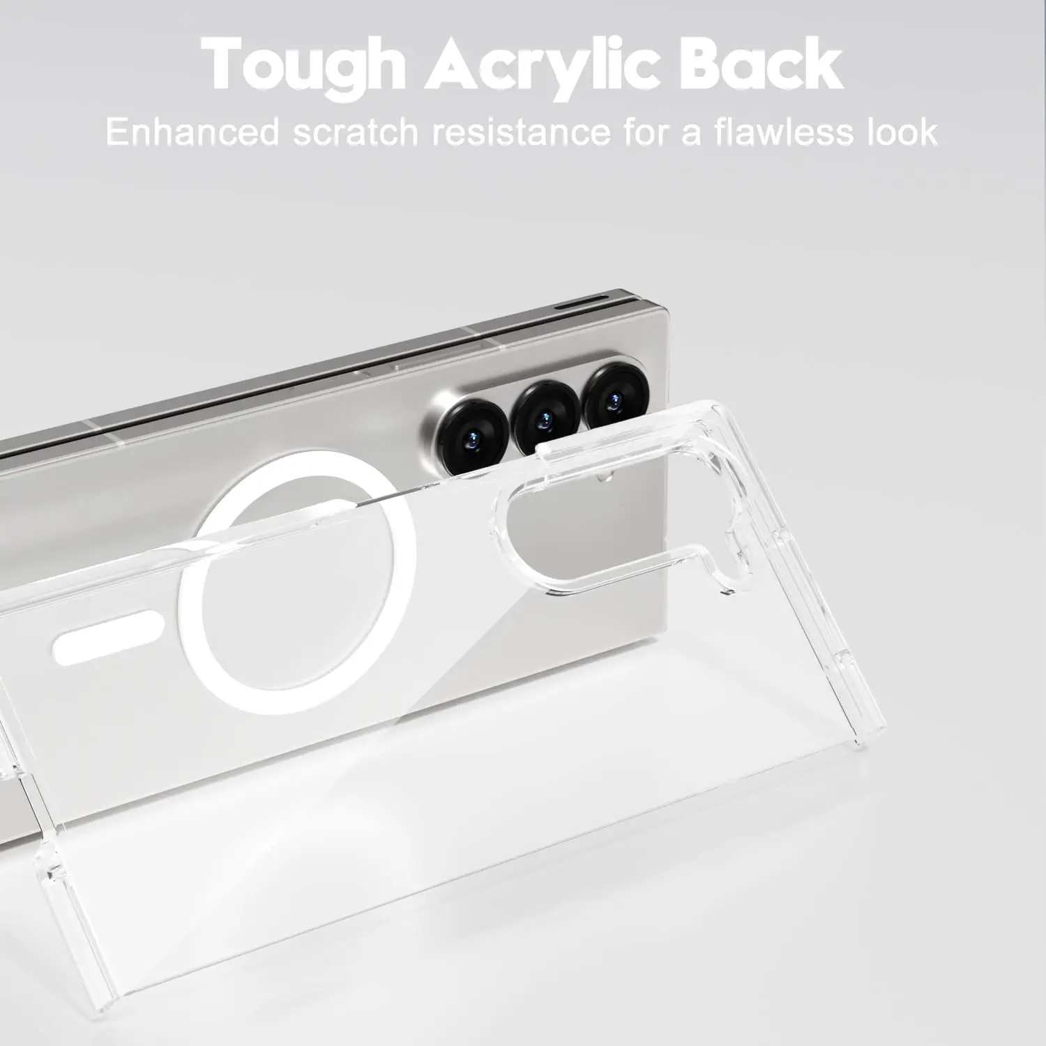 Ultra Slim Clear Magnetic Phone Case - Transparent Wireless Charging Cover