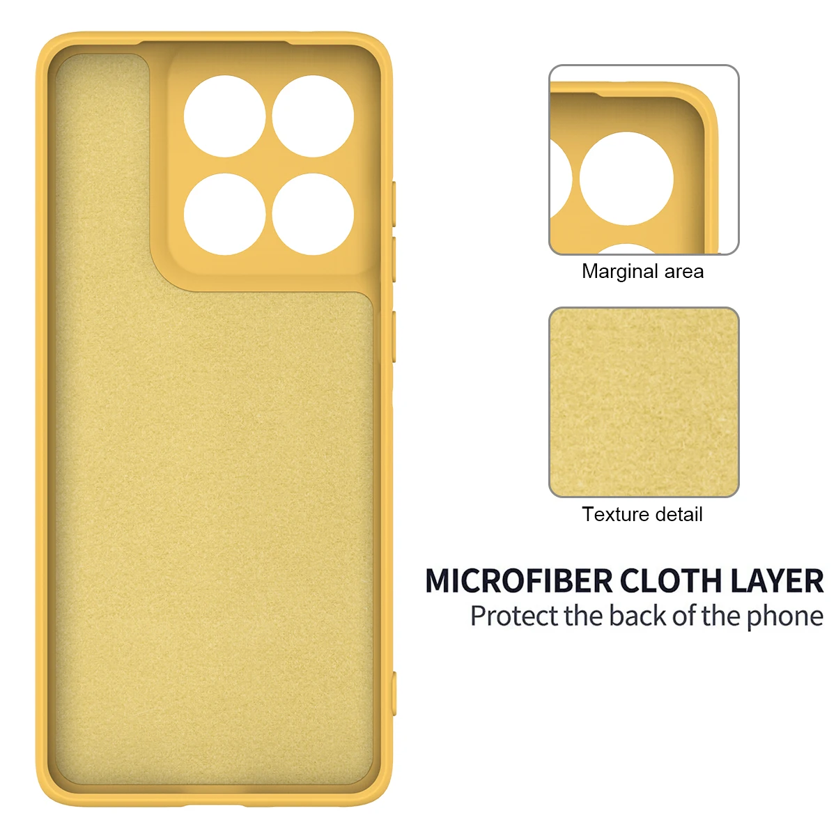 Silicone Skin Feel Phone Case with M Logo and Lanyard Attachment