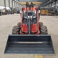 Customized new design small skid steer loader trailer backhoe loader earthmoving machinery small garden truck transportation