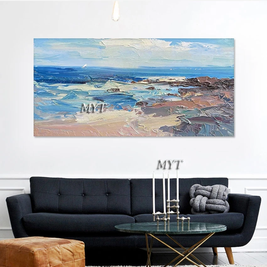 

3D риф морского вида, искусство, текстурированная живопись, абстрактный холст, ручная работа, картина без рамки, украшение ландшафта, горячая Распродажа, настенная роспись