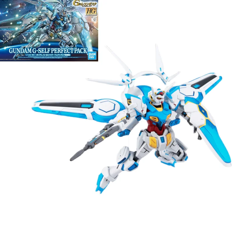 

Оригинальная собранная модель Bandai 1/144 HG G-Self, Идеальная упаковка Gundam Gunpla, экшн-фигурка аниме, мобильный костюм, подарок для детей