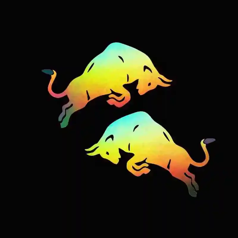 Kiwistar - Adesiva per Auto - Bull Design 2 Bull House Battle - Giallo Neon - Scritte per Camion, Moto, Bici, Veicoli, Laptop, Camper, Autobus - Tuning