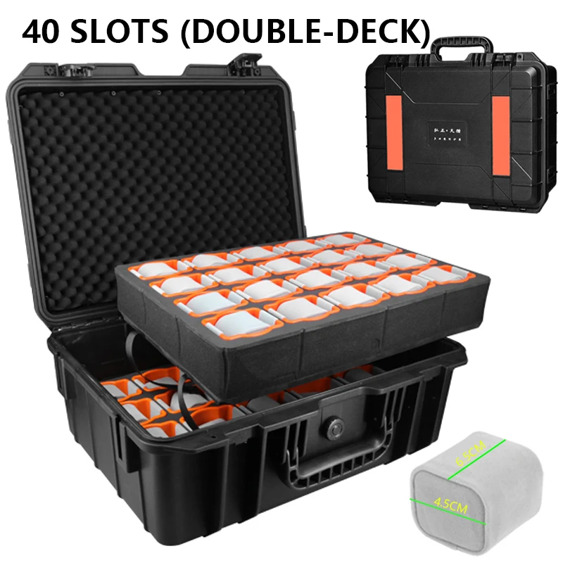 

40 Grids Waterproof Dustproof Watch Suitcase Watch Organizer Box Jewelry Display Storage Case Anti-drop Flannel Watch Pillow