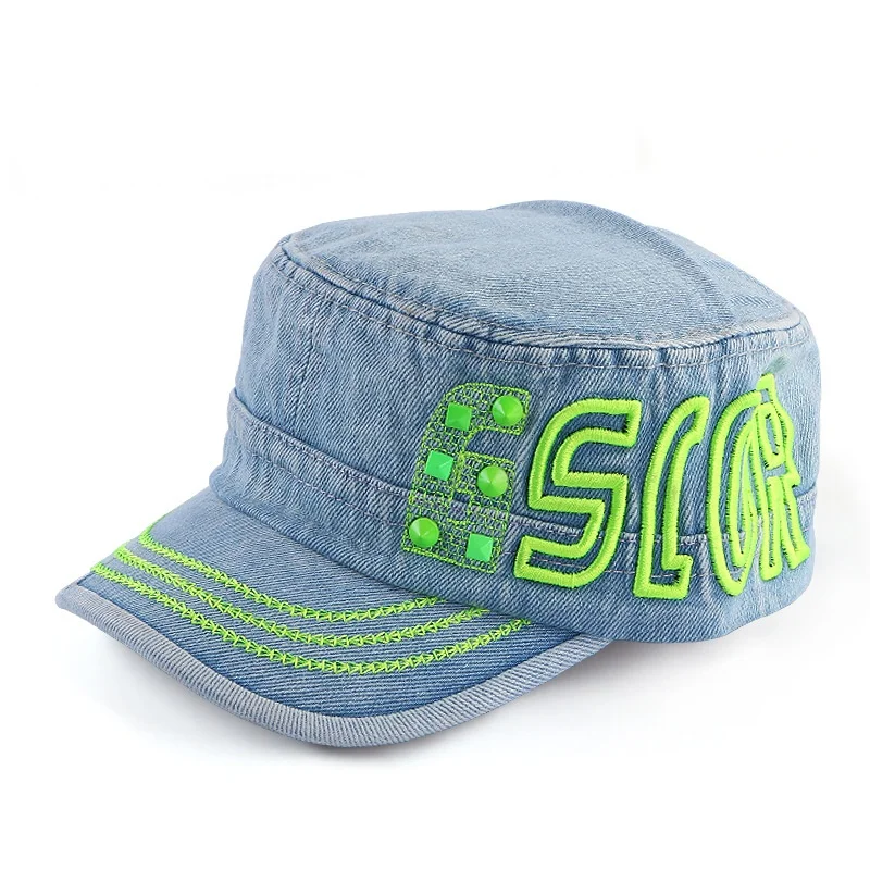 Джинсовая кепка с плоским верхом для мужчин и женщин модная Уличная Повседневная