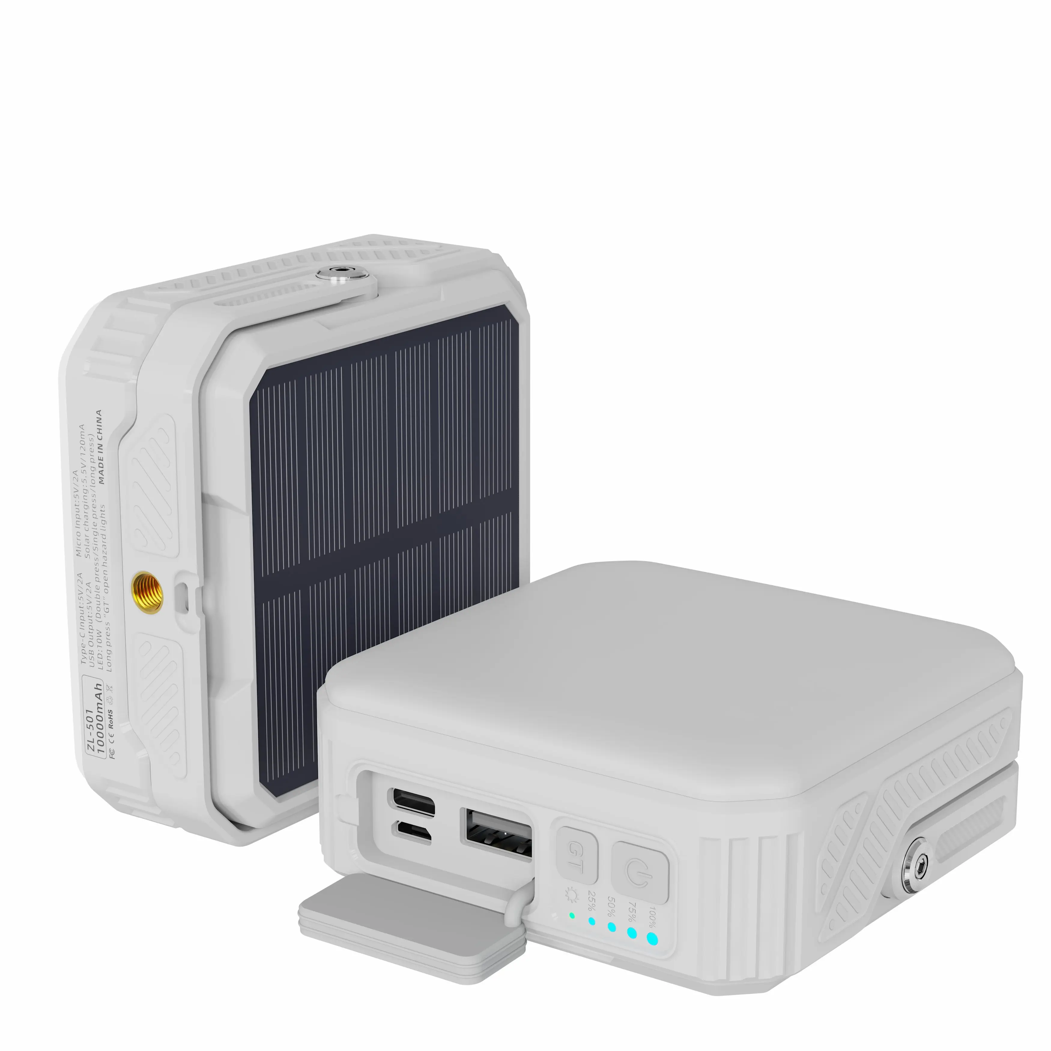 Solar Camping Light 20000Mah Power Bank Charging Powerbank External Battery Portable Charger Spare Battery for Iphone Samsung 5