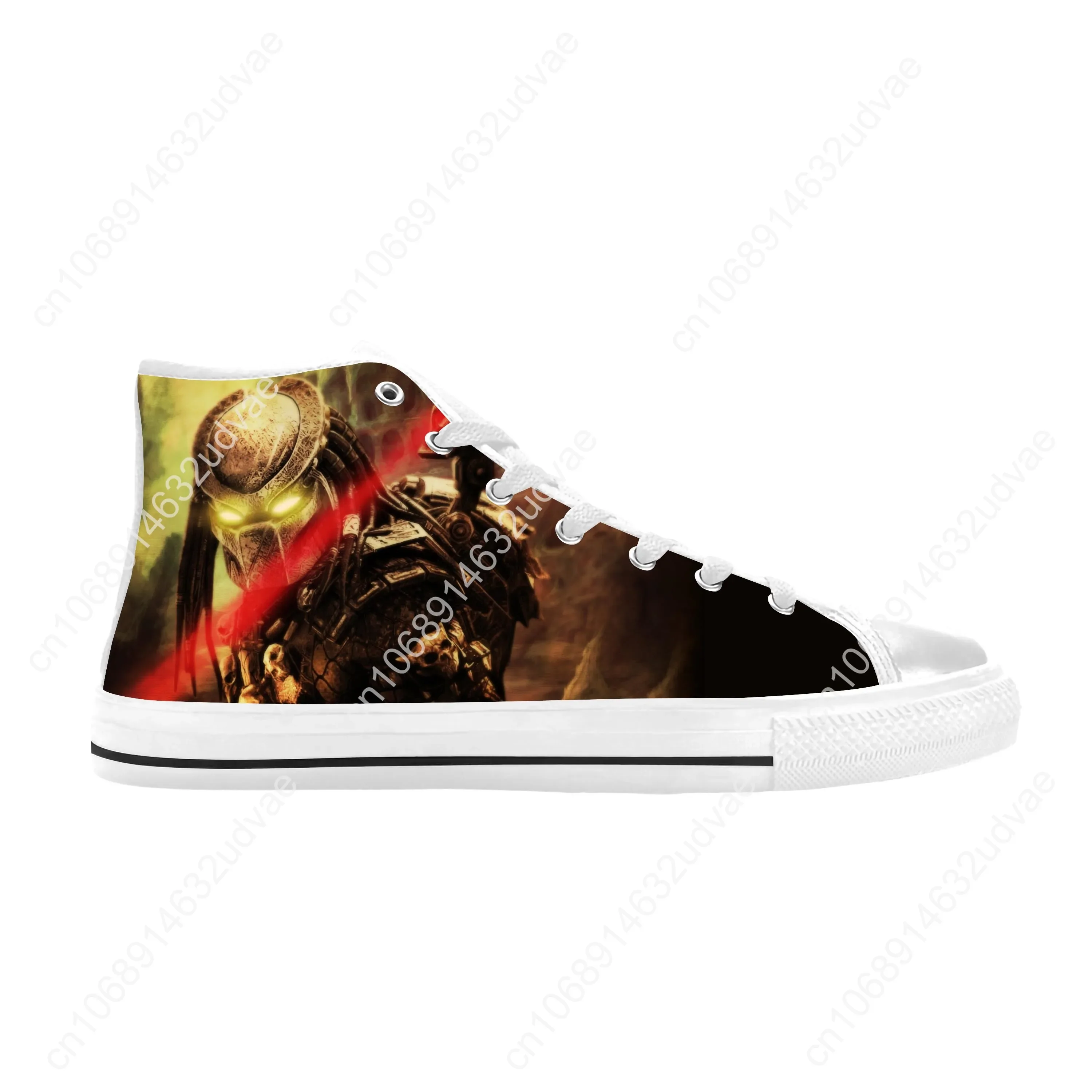 The Predator Alien Movie Horror Scary Predators Casual Cloth Shoes High Top Comfortable Breathable 3D Print Men Women Sneakers