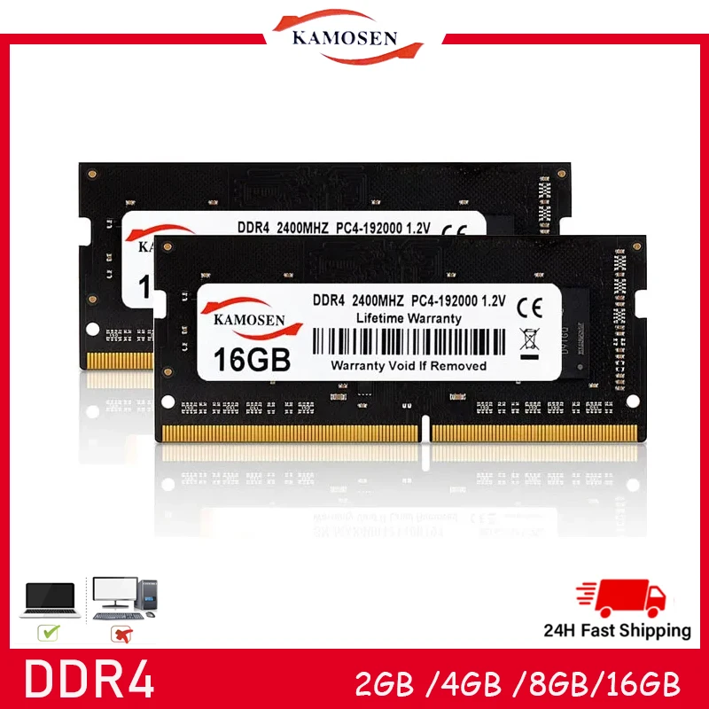 KAMOSEN DDR4 8GB 4GB 16GB laptop Ram PC4 2400 2666 2133 MHZ 1.2V
