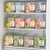 Boîte de rangement pour réfrigérateur, tiroir, porte latérale du réfrigérateur, boîte de rangement pour œufs de cuisine, qualité alimentaire congelée, boîte transparente de conservation des frais 1