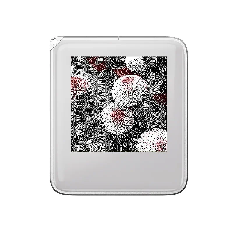 NFC Electronic Ink Screen Keychain Wireless Transmission Curved Metal Frame 1.54-inch Passive Three-color Display Screen Image