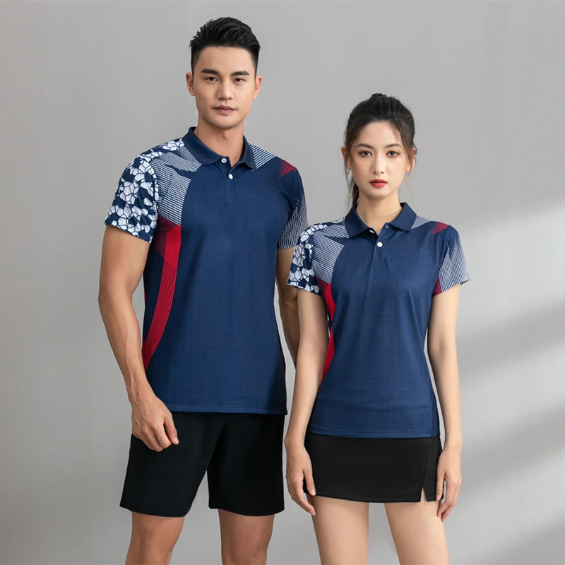 Short Sleeve T Shirt Sports Clothes High End Tennis Shirts Women Men Badminton Uniforms Turndown Collar Table Tennis Shirt Shorts Skorts Training Polo Sports Skirts