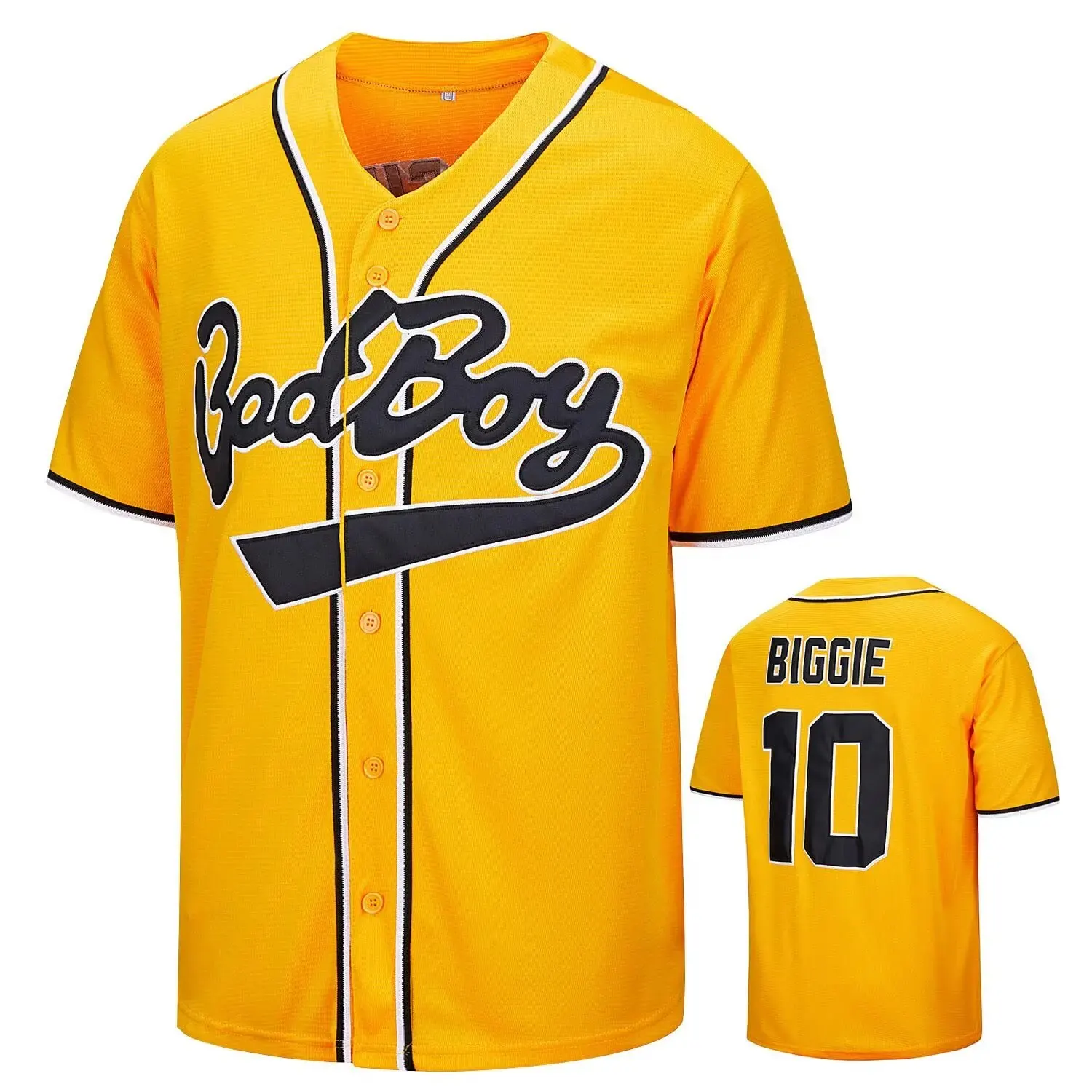 Cotton T Shirts Baseball Jersey Mens Jersey Bad Boy Embroidered Retro Baseball Shirt Men's Loose Fitting