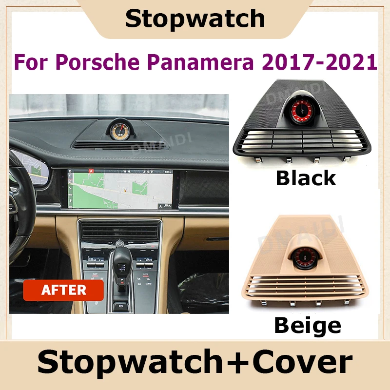 

Car Stopwatch For Porsche Panamera 2017-2021 Interior Center Dashboard Clock Compass Modification Accessories